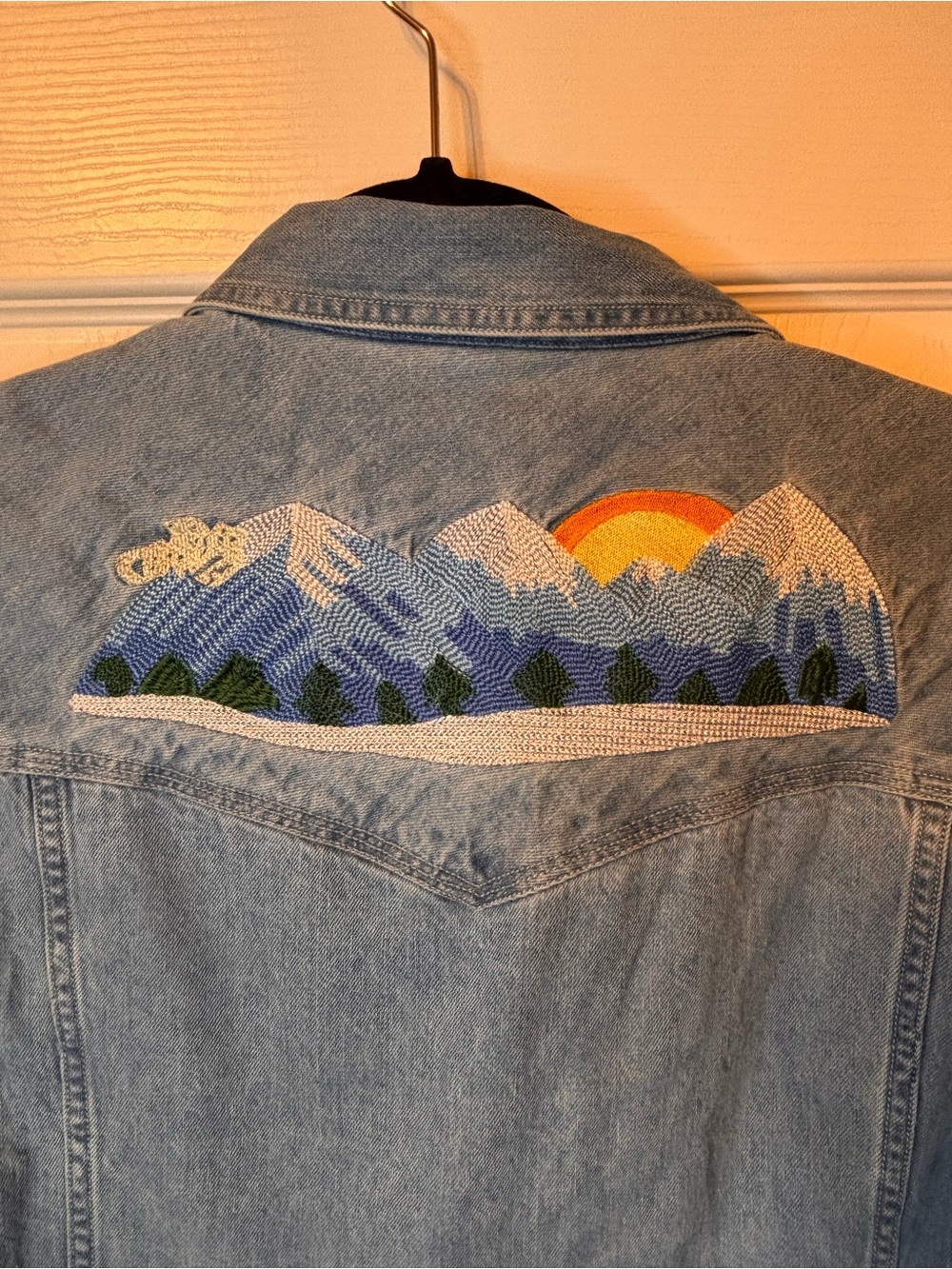 Corridor Sefirot Mountain Embroidered Denim Western Snap Shirt Men’s S - Picture 3 of 16